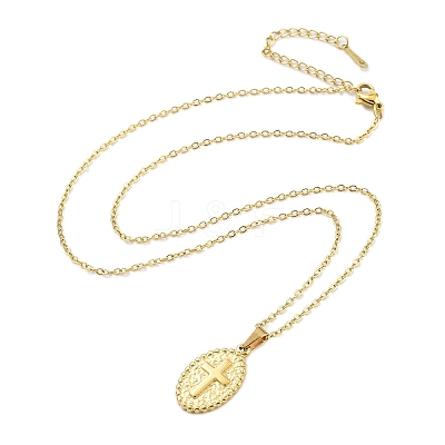 304 Stainless Steel Pendant Nacklaces For Women LS-STAS-S124-01G-05-1