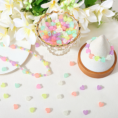 2Bags Luminous Plastic Beads KY-SP0001-65B-1