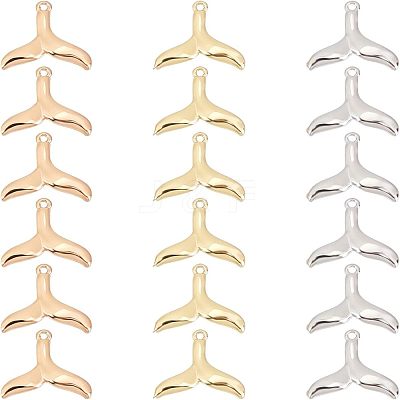18Pcs 3 Colors Brass Charms KK-FH0002-40-1