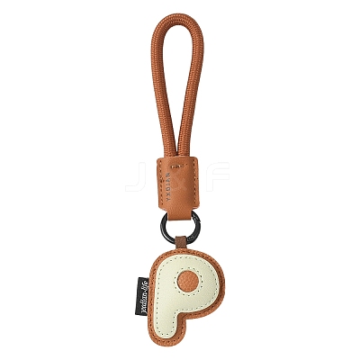 PU Leather Letter Pendant Decoration HJEW-YWC0002-001P-1