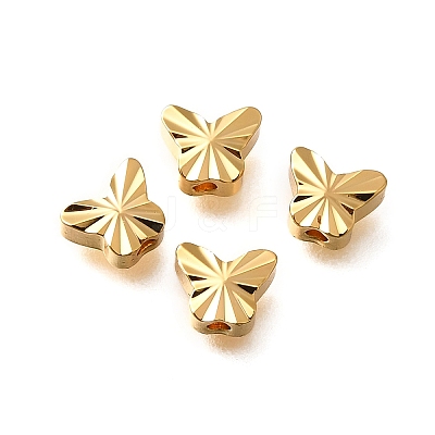 Brass Textured Beads X-KK-Z092-01E-G-1