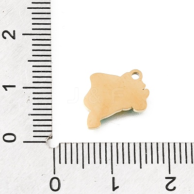 304 Stainless Steel Enamel Pendants STAS-E531-03G-1