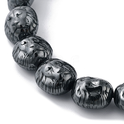 Non-Magnetic Synthetic Hematite Beaded Stretch Bracelets BJEW-H589-01I-1