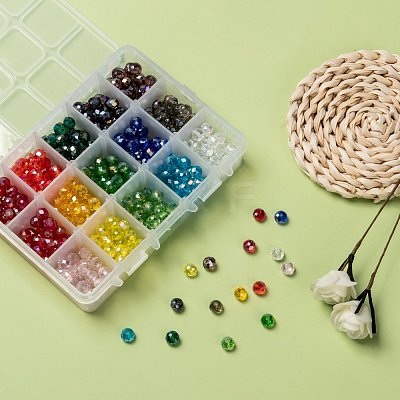 15 Colors Electroplate Glass Beads EGLA-JP0002-02B-8mm-1