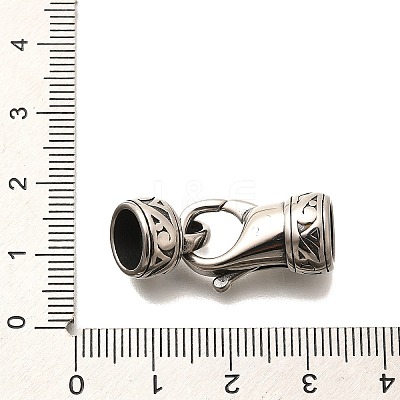 304 Stainless Steel Fold Over Clasps STAS-R140-09AS-1