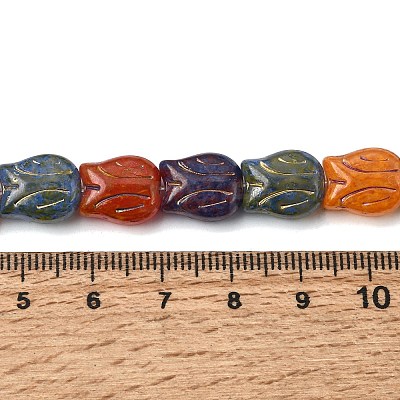 Painted Glass Beads Strands GLAA-Z021-20A-1