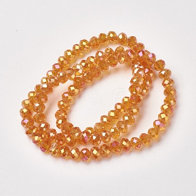 Electroplate Transparent Glass Beads Strands EGLA-A034-T6mm-T11-1
