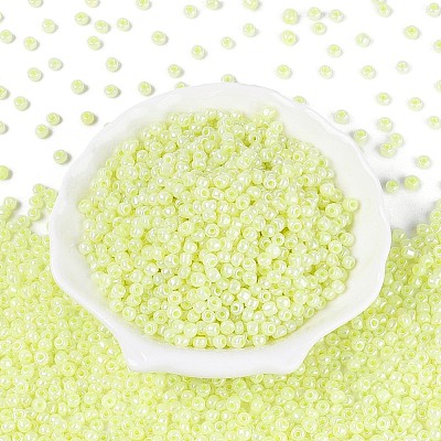 DIY Craft Beads 6/0 Ceylon Round Glass Seed Beads X-SEED-A011-4mm-152-1