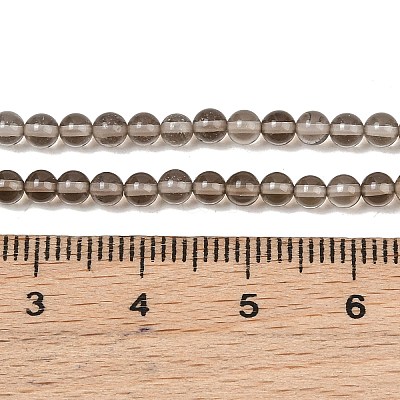 Natural Smoky Quartz Beads Strands G-N0195-02-3mm-01-1
