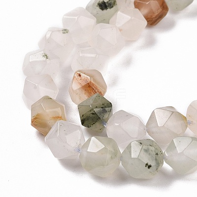 Natural Tianshan Cui Quartzite Beads Strands G-G990-F06-1