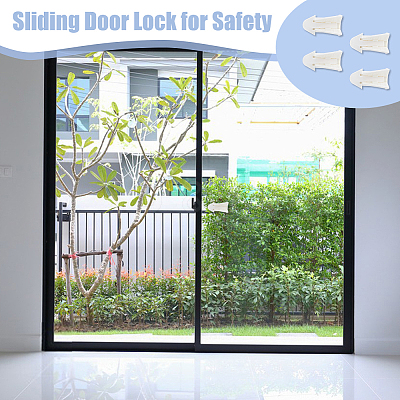 15Pcs Plastic Child Safety Lock for Sliding Door FIND-DC0004-16-1