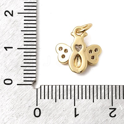 Brass Micro Pave Clear Cubic Zirconia Pendants KK-H267-077G-01-1