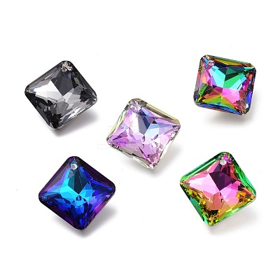 Glass Rhinestone Pendants X-RGLA-A024-D03-M1-1