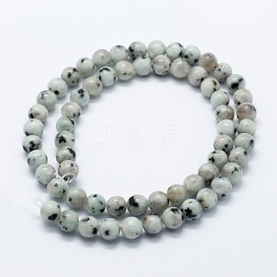 Natural Sesame Jasper/Kiwi Jasper Beads Strands X-G-I199-29-4mm-1