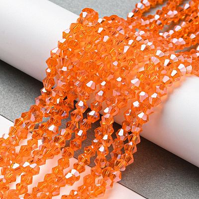 Transparent Electroplate Glass Beads Strands EGLA-A039-T2mm-A11-1