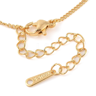 304 Stainless Steel Crystal Rhinestone Twisted Chain Bowknot Pendant Necklaces for Women NJEW-Z046-05G-1