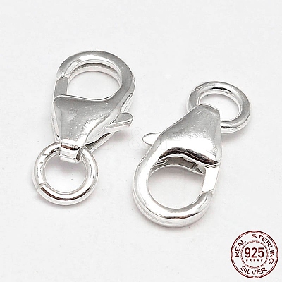 925 Sterling Silver Lobster Claw Clasps STER-F014-09C-1