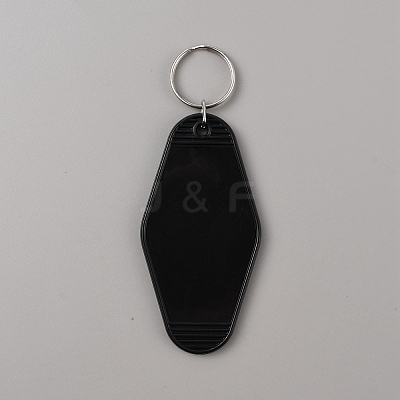 Plastic Blank Motel Keychain KEYC-WH0034-29D-1