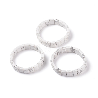 Natural Howlite Stretch Bracelets BJEW-F406-B21-1