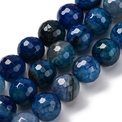 Natural Dragon Veins Agate(Dyed & Heated) Beads Strands G-K390-A06-01-1
