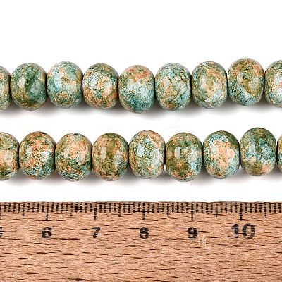 Opaque Baking Paint Glass Beads Strands GLAA-Q110-03A-06-1