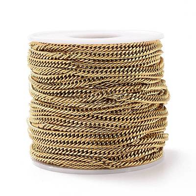 Ion Plating(IP) 304 Stainless Steel Cuban Link Chains STAS-N0013-21G-1