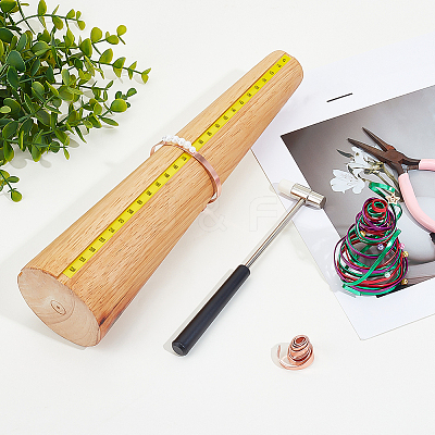 1Pc Jewelry Tool Round Wooden Bracelet Sizing Bangle Mandrel TOOL-PH0001-97-1