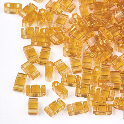2-Hole Glass Seed Beads SEED-T003-01B-01-1