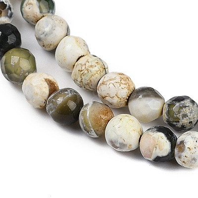 Natural Fire Crackle Agate Beads Strands G-C082-A01-49-1