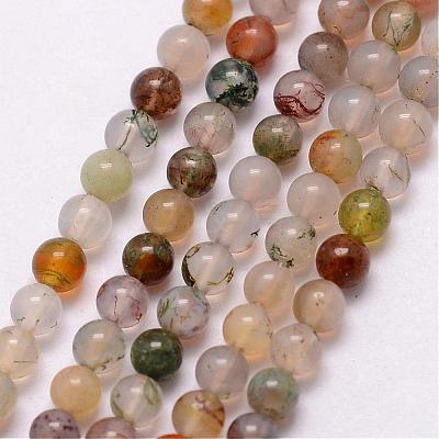 Natural Indian Agate Bead Strands G-K146-62-3mm-1