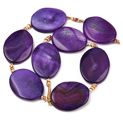Natural Fire Crackle Agate Beads Strands G-P605-L03-01E-1