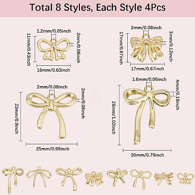 32Pcs 8 Styles Alloy Pendants FIND-SC0013-64-1