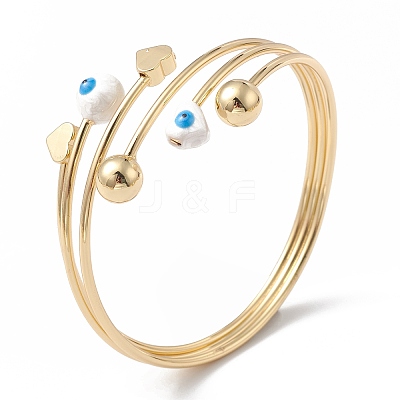 Brass Cuff Bangles BJEW-A134-01G-08-1