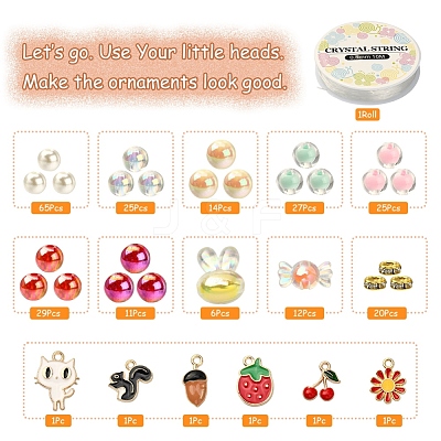 DIY Cute Stretch Bracelet Making Kit DIY-YW0005-77D-1