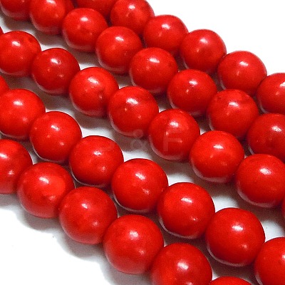 Synthetical Howlite Beads TURQ-G609-10mm-1