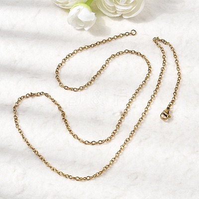 304 Stainless Steel Cable Chain Necklaces STAS-O053-06G-1