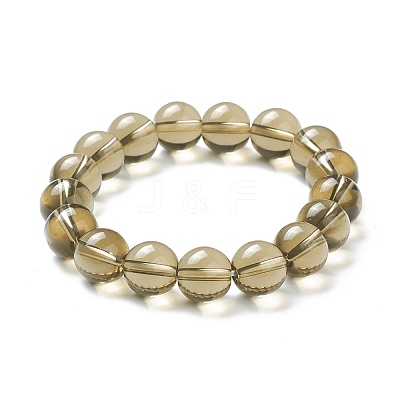 Round Glass Beads Stretch Bracelets for Teen Girl Women BJEW-A117-E-06-1