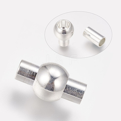 Rack Plating Brass Magnetic Clasps KK-G230-4mm-S-NF-1