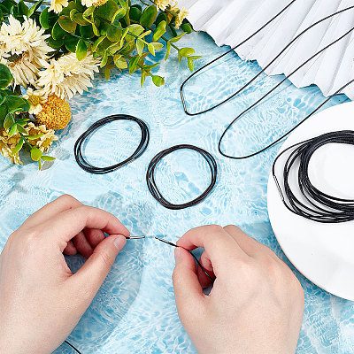 Braided Waxed Polyester Round Cords FIND-WH0136-59A-01-1