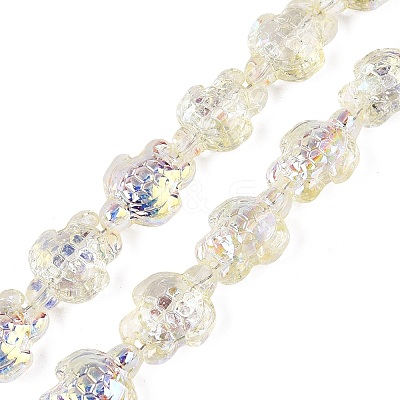 Electroplate Transparent Glass Beads Strands EGLA-N055-04A-10-1