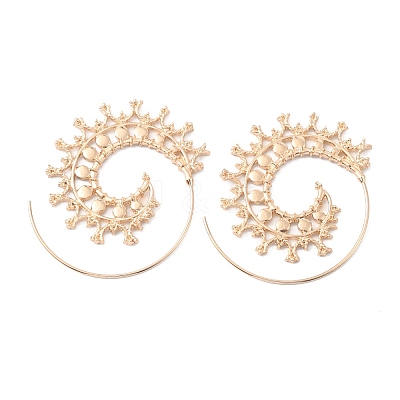 Alloy Spiral Vortex Dangle Earrings for Women EJEW-WH0011-49KCG-06-1