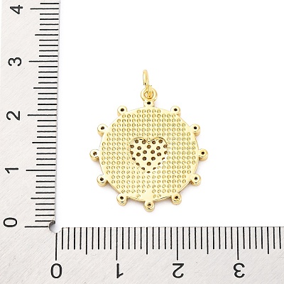 Brass Micro Pave Cubic Zirconia Pendants KK-D325-61G-02-1