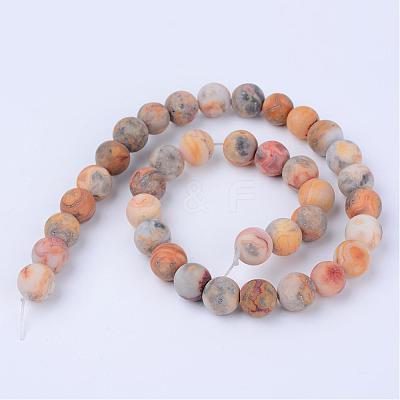 Natural Crazy Lace Agate Beads Strands G-Q462-8mm-12-1