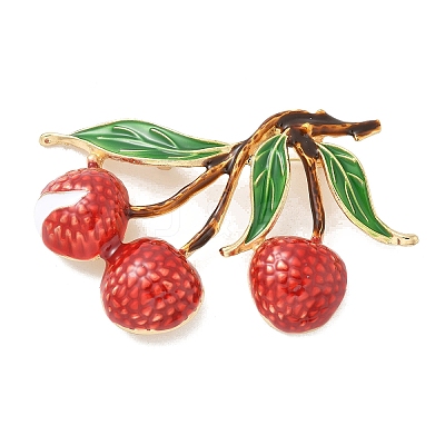 Litchi Enamel Pins JEWB-R051-08G-1