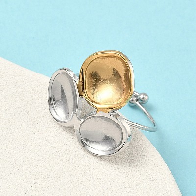 304 Stainless Steel Cuff Rings RJEW-D338-03C-GP-1