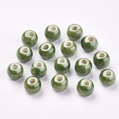 Glazed Porcelain Beads LS-PORC-D001-8mm-11-1