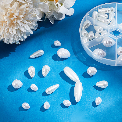 60pcs Eco-Friendly ABS Plastic Imitation Pearl Beads OACR-PH0004-18-1