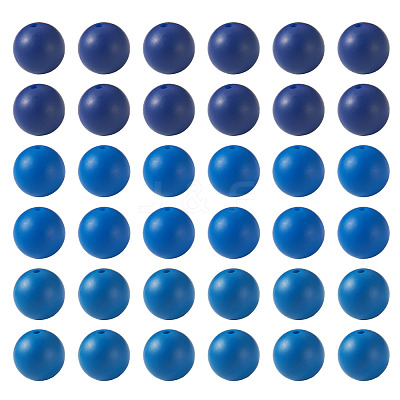 45Pcs 3 Colors Round Silicone Focal Beads SIL-TAD0001-01B-1