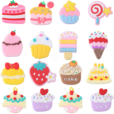 84pcs 14 style PVC Plastic Cabochons KY-SC0001-76-1