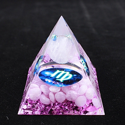 Luminous Constellation Orgonite Pyramid Resin Energy Generators PW-WGB3061-06-1